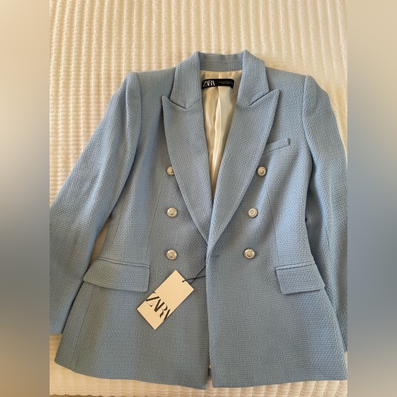 Zara Jackets & Blazers - Zara baby blue blazer (new with tags)